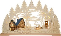 Ratags Erzgebirge 3D Schwibbogen Led Beleuchtet Holz Handarbeit Usb Weihnachten