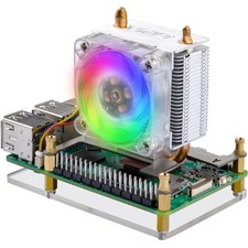 ICE Tower Cooler for Raspberry Pi 5, with Aluminum Heatsink with Cooling Fan for