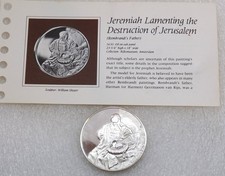 Franklin Mint Rembrandt Medal Jeremiah Jerusalem 1.96 oz Silver Cameo Proof #T29 76.53 per troy oz