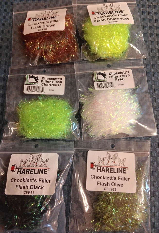 Nuevos paquetes Hareline Polar Chenille - Relleno de cocklette Flash - Colores recomendados - ¡Valor!  Foto 2 de 3