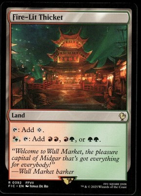 1x Fire-Lit Thicket - Commander: FINAL FANTASY - NM - MTG