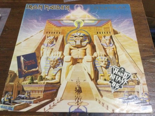 IRON MAIDEN POWERSLAVE   VINYL -Rare ARGENTINIAN RECORD Spanish trucking LIST NM