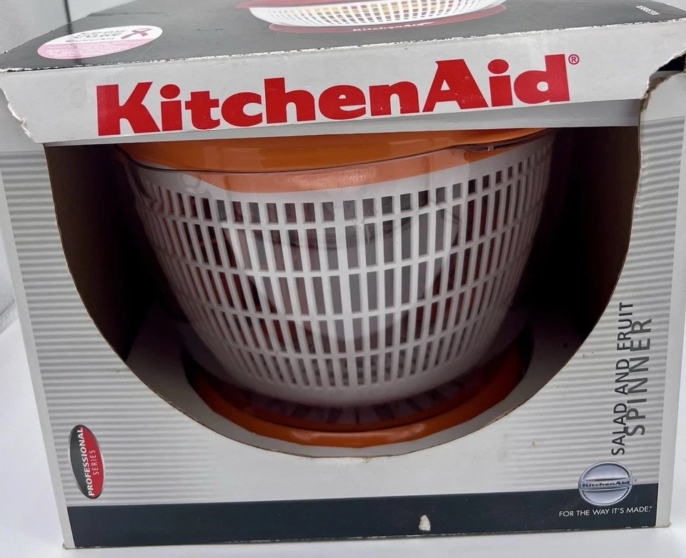 Novo na Caixa KitchenAid LARANJA Secador Giratório de Salada e Frutas - Imagem 2 de 4