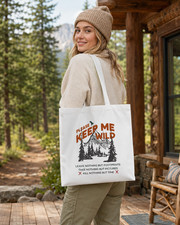Nature Slogan Print Canvas Tote Bag, Casual O...