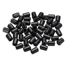 PVC End Caps, 100 Pcs 6mm IDx9mm OD Bolt Cover Feet Caps Protector, Black