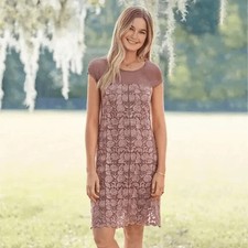 Sundance Lillian Shift Dress Embroidered Lace Feminine Wedding Graduation Event