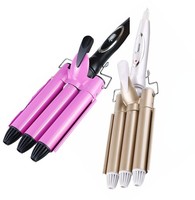 3 Barrel Hair Waver Curler Mermaid Curling Wand Iron Beach Waves Ceramic uk