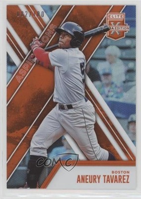 2017 Panini Elite Extra Edition Aspirations Orange 82/100 Aneury Tavarez #79 fm0