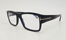 Tom Ford Eyeglasses NEW TF 5941-B Color 001 Black Size 55 Square Men's Authentic