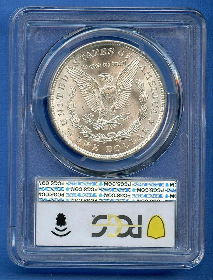 1921 P PCGS MS65 Morgan Dollar $1 US Mint Silver Coin 1921-P MS-65 Blast White - Image 2 of 3