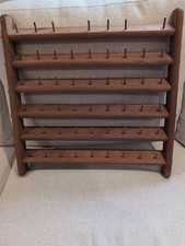 Wooden Thread Spool Holder Rack 52 Spokes Wall Rack for Embroidery Sewing Craft
