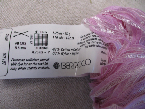 BERROCO Zen, Pink, 50 g, 110 yds, 40% Cotton, 60% Nylon, ribbon yarn - Picture 5 of 7