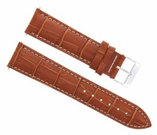 22MM LEATHER WATCH BAND STRAP FOR CITIZEN ECODRIVE WATCH BL5250-02L TAN WHITE ST