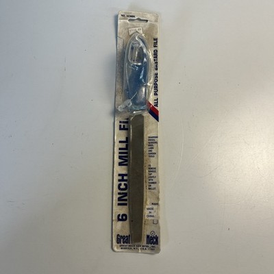 Great Neck 6  Mill File in Original Package Vintage Hand Tool Knife Sharpener