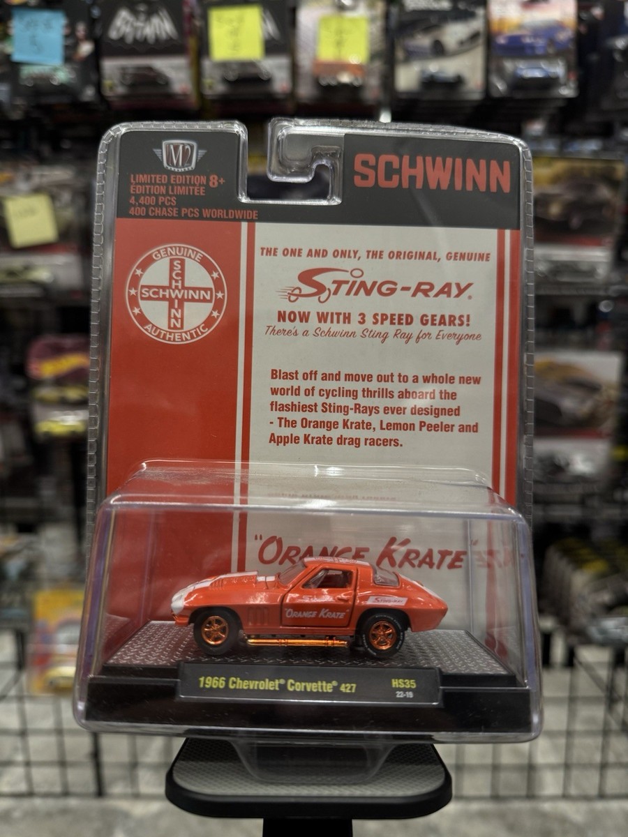 M2 Machines 1966 Chevrolet Corvette Schwinn “Orange Krate” HS35