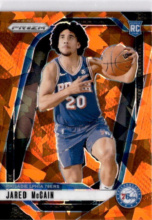 2024-25 Panini Prizm #222 Jared McCain Prizm Orange Ice
