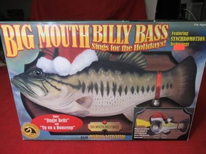 Big Mouth Billy Bass édition Vacances/Noël Vintage 1999 - Neuf En Boîte Ouverte Testé