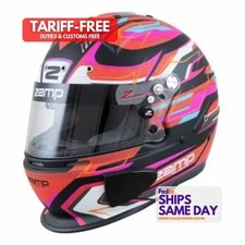 Zamp ZAMH760C42L Snell SA2020 FIA Approved Large Red Black Helmet Performance Pa