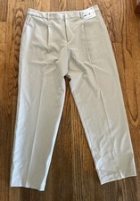 Uniqlo Pants Women XXL Beige NWT Miracle Air Pleated Dry Tech