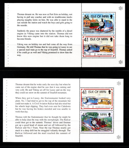 ISLE OF MAN 1995 THOMAS THE TANK ENGINE SET OF 6 BOOKLET PANES MNH - Picture 3 of 3