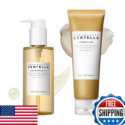 SKIN1004 Centella Double Cleansing Duo, Cleansing Oil 6.76 fl.oz & Ampoule Foam 