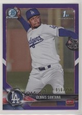 2018 Bowman Chrome Prospects Purple Refractor 56/250 Dennis Santana #BCP36 7i2