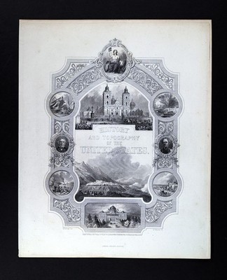 1856 Frontispiece Vol I History of United States Pilgrims Landing Mayflower MA