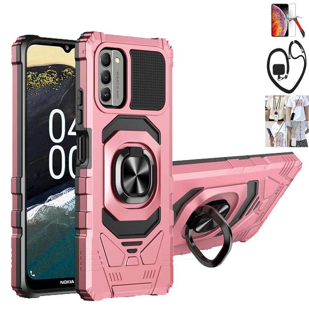 Phone Case for Nokia C300 / G100 Shock Absorbing Lanyard CrossBody NeckLace