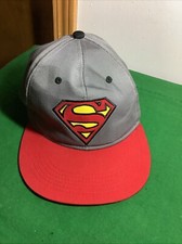 SUPERMAN Hat Cap Embroidered Logo DC Comics Snapback Adjustable CLEAN