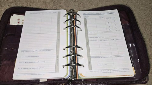 Franklin Covey Planner Compact Binder PURPLE Suede Leather Vintage VeryNice L@@K - Picture 14 of 15
