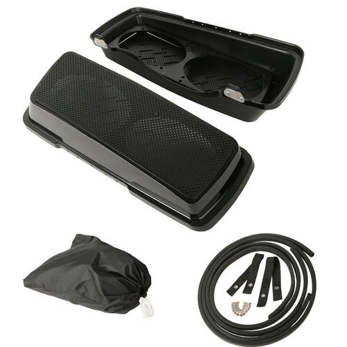 Dual 6x9'' Saddlebag Speaker Lids Fit For Harley Touring Road King Glide 93-13 - Picture 3 of 12