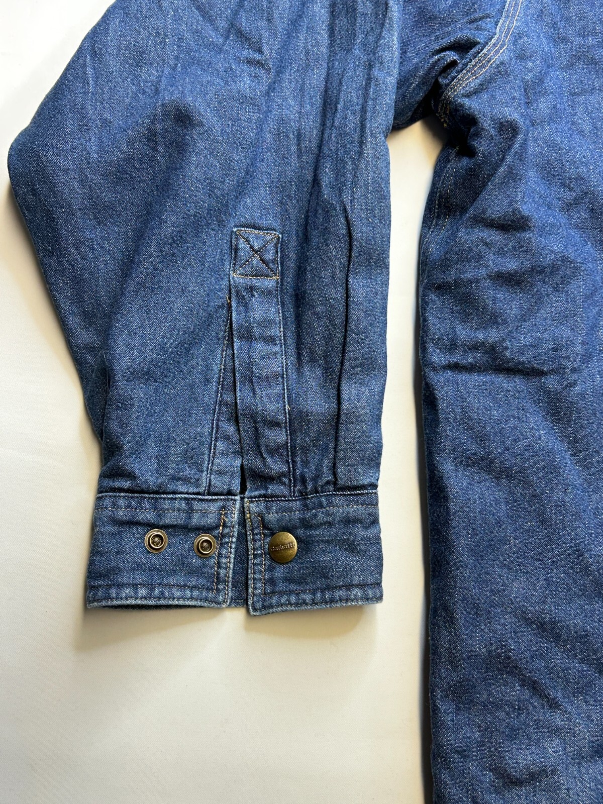 NWT Carhartt Denim Shirt JAC Fleece Lined Size X Large Regular 100% Cotton NWT