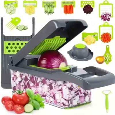 14-In-1 Fruit Vegetable Slicer Cutter Food Onion Veggie Dicer Chopper Kitchen