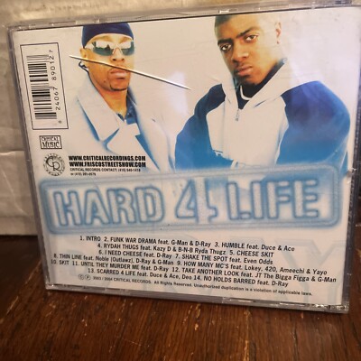 D-Ray HARD FOR 4 LIFE CD Gangsta Rap Hip Hop Cult Classic Sealed