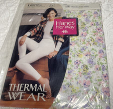 New Hanes Her Way Floral Thermal Wear Bottoms  2XL