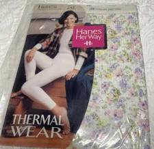 New Hanes Her Way Floral Thermal Wear Bottoms  2XL