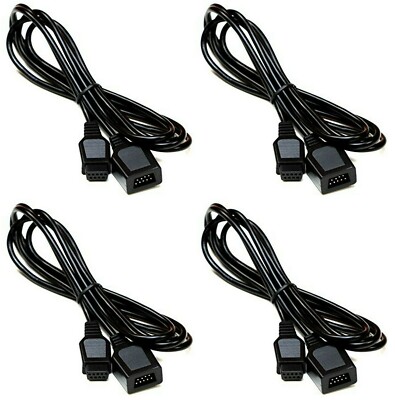 4x Sega Mega Drive Controller,Gamepad,Verlängerungskabel für MD 1 und 2 (1,8 M)