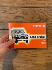 1979 Toyota Land Cruiser FJ40LV FJ40L SUV Owner Owner's Manual User Guide