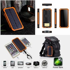 100000mAh Portable Solar  Dual USB Charger Power Bank For Mobile phone UK