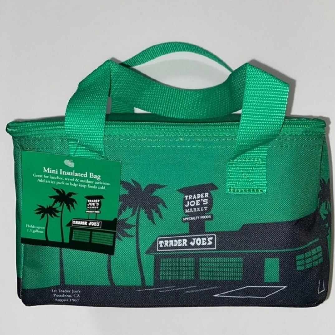 Mini Borsa Termica Trader Joe's LIMITED EDITION, Rossa, In Tela E Nylon, Con Coulisse, Rara