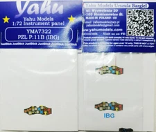Yahu 1/72 PZL P.11B Instrument Panel for IBG kits