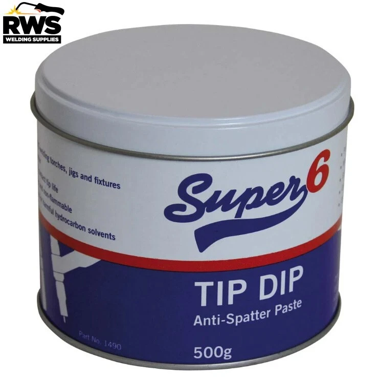TIP DIP ANTI SPATTER WELDING PASTE GEL MIG TORCH NOZZLE TIP 500g TIN SUPER6 1490