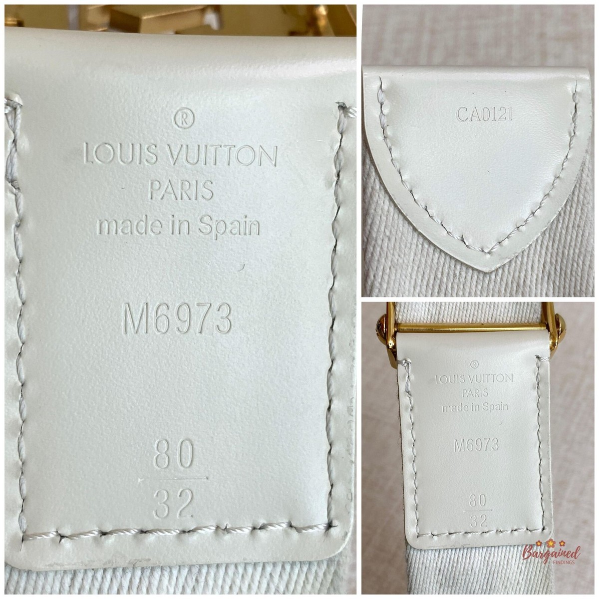Louis Vuitton Ceinture Fortune Monogram Cotton Belt Louis Vuitton White Monogram Fortune Sangle Belt 36 – THE CLOSET main image 3