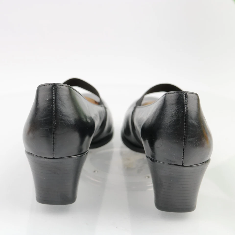 Zapato de vestir Munro para mujer Danielle Mary Jane talla 7,5 cuero negro tacón ancho Foto 4 de 4