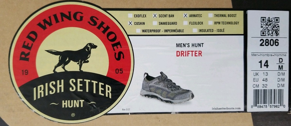 Red Wing Shoes Irish Setter 2806 Drifter Hunting Hiking Shoes Sneaker Mens 11.5 Red Wing Irish Setter 600 Gram Thinsulate Ultra Hunting  main image 3