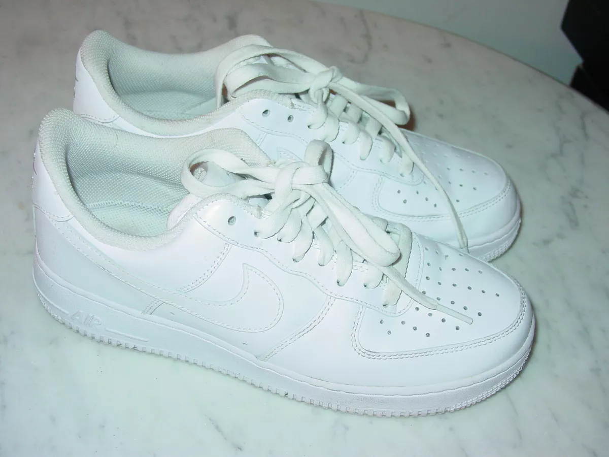 2020 Nike Air Force One 07 White Leather Low Basketball Shoes