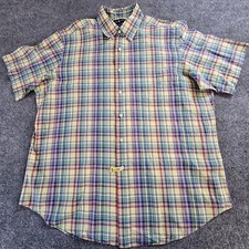 Polo Ralph Lauren Shirt Men's XL Multicolor Plaid Classic Fit Short Sleeve