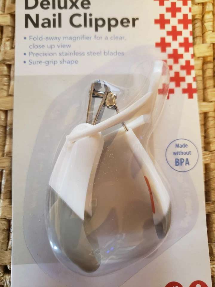 CORTADORES DE UNHAS INFANTIS CRUZ VERMELHA AMERICANA LUXO SEM BPA COM LUPA DOBRÁVEL - Imagem 2 de 4