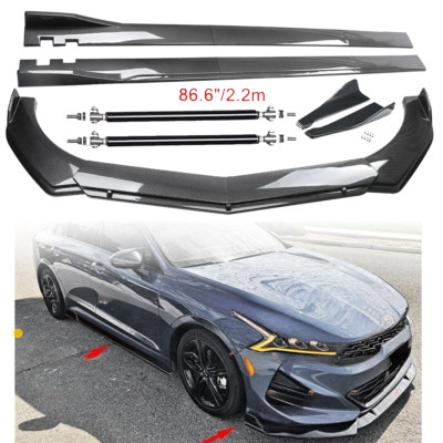 FOR KIA K5 2021-2024 Carbon Fiber Front Bumper Lip Spoiler Side Skirt Body Kits