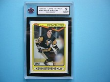 1990/91 TOPPS TIFFANY NHL HOCKEY CARD #360 KEVIN STEVENS ROOKIE KSA 9 MT SHARP!!